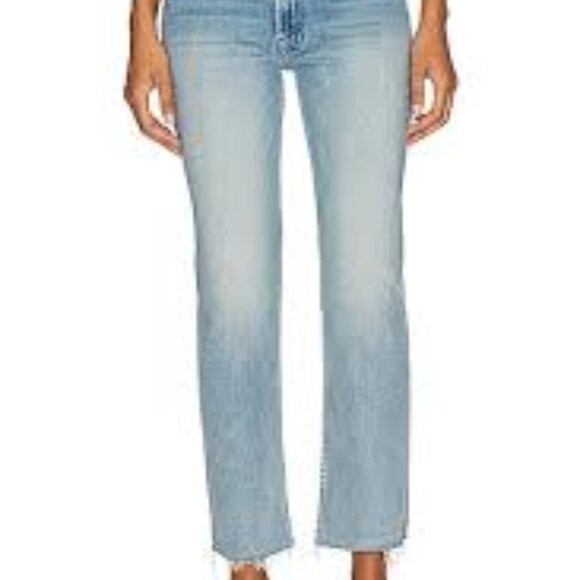 MOTHER High Waisted Rider Ankle Fray Jeans in Fish Out Of Water - Picture 2 of 2